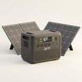 Power Station Generator Designed for Home Backup, 3014Wh LiFePO4 Battery, 2400W Output, 2x 200W Solar Panels