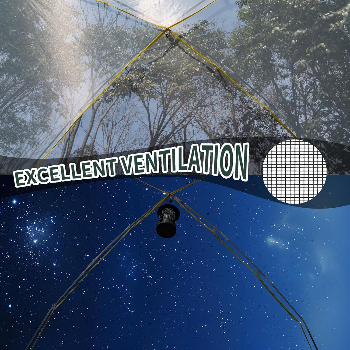 Tent 4/6 Person Blackout Camping Tent with Rainfly | Waterproof Portable Double Layer Family Dome Tent for Camping for Outdoor Camping&Hiking