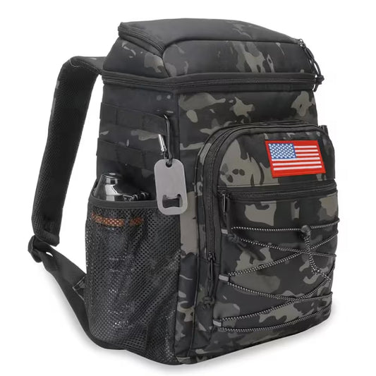 26 Qt. Tactical Insulated Leak-Proof Waterproof Heavy Duty Backpack Cooler for Outdoor Camping Hiking Beach