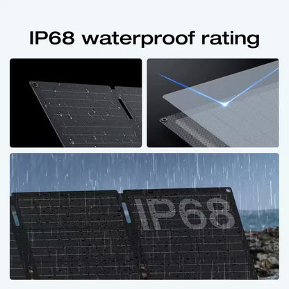 60-Watt Topcon Portable Solar Panel up to 25% Conversion Rate, IP68, Ideal Solar Power Source for RIVER 2 Series