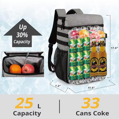 26 Qt. Soft-Side Leakproof Tactical Backpack Cooler Insulated Waterproof Bag for Beach, Travel, Camping, Hiking