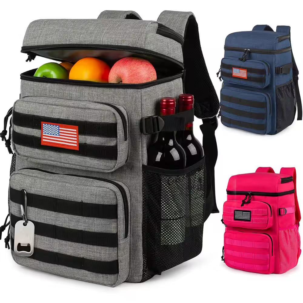26 Qt. Soft-Side Leakproof Tactical Backpack Cooler Insulated Waterproof Bag for Beach, Travel, Camping, Hiking