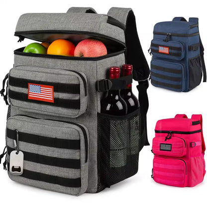 26 Qt. Soft-Side Leakproof Tactical Backpack Cooler Insulated Waterproof Bag for Beach, Travel, Camping, Hiking