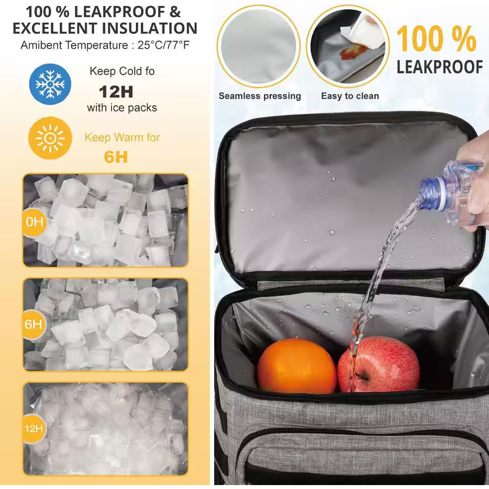26 Qt. Soft-Side Leakproof Tactical Backpack Cooler Insulated Waterproof Bag for Beach, Travel, Camping, Hiking