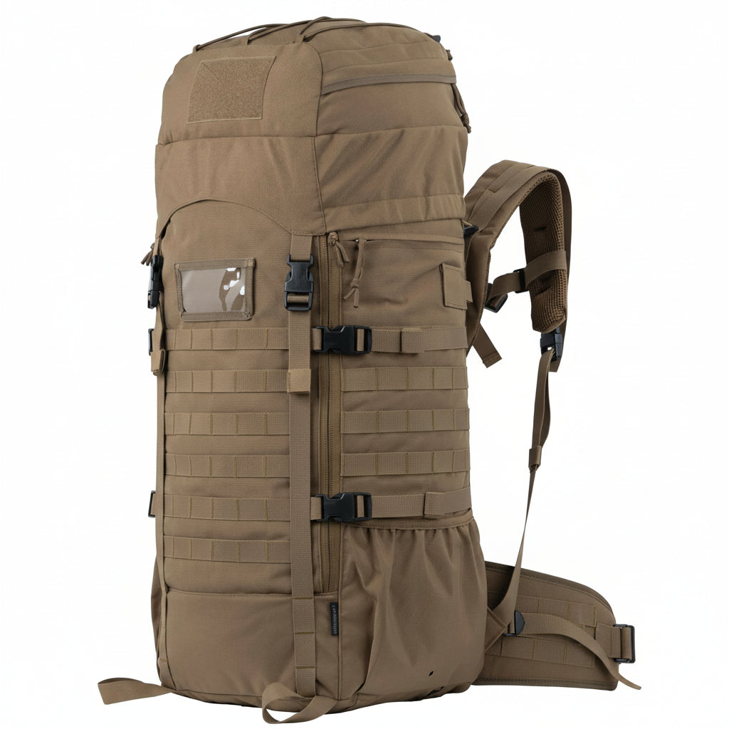 75L Tactical Backpack with Internal Frame, MOLLE, and Hydration System