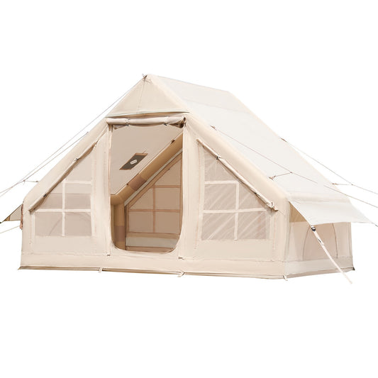 Inflatable Tents for 3-5 Person Camping Tent Blow up Tent W/ Pump & Stove Jack