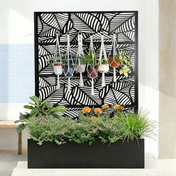 Metal Raised Garden Bed with Trellis,Plante