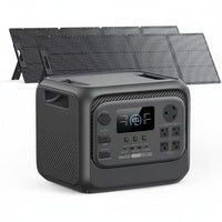 Power Station Generator Designed for Home Backup, 3014Wh LiFePO4 Battery, 2400W Output, 2x 200W Solar Panels