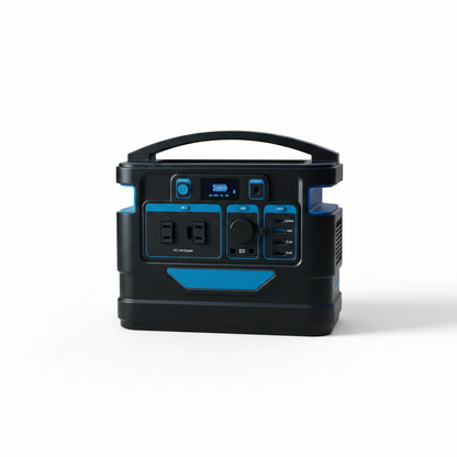 500-Watt Quiet Portable Power Station with Push Button Start Battery Generator for Outdoors, Home, and Solar Charging
